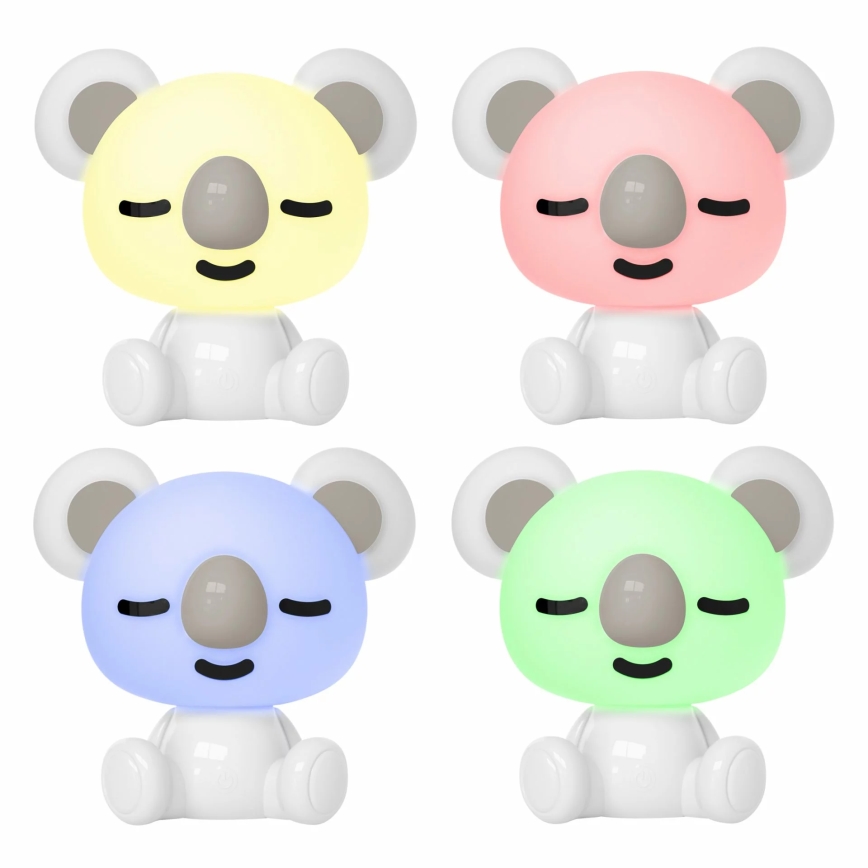 LED RGBW Prigušiva dečija noćna lampica LED/2,5W/230V koala bela