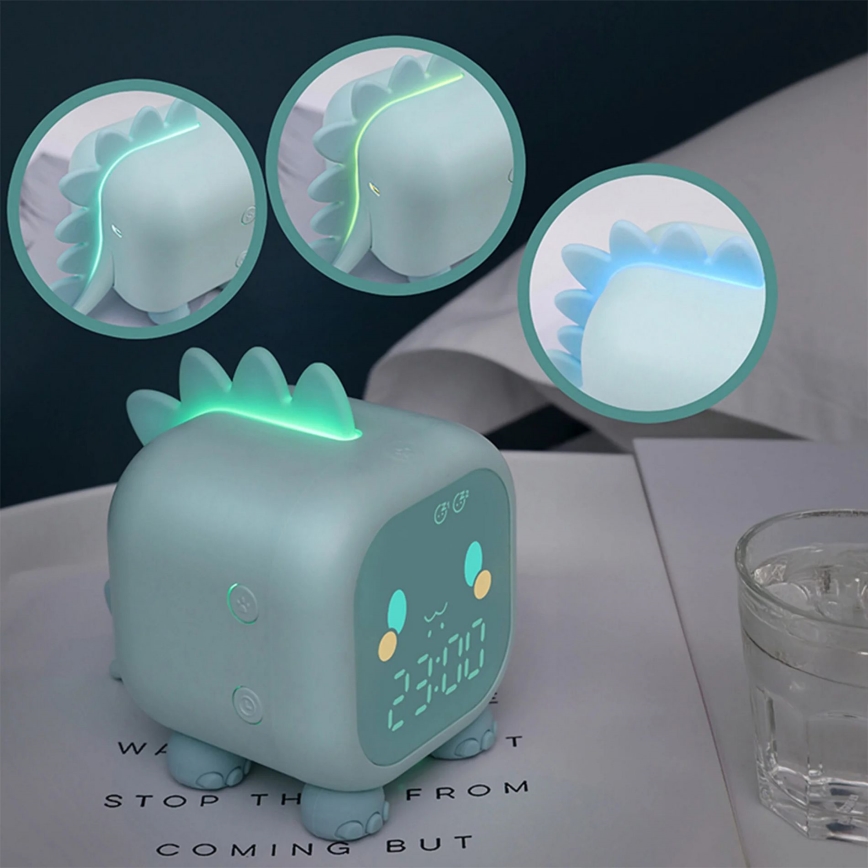 LED RGBW Prigušiva dečija noćna lampica a budilnikom FILIP LED/1,5W/5V 1500 mAh