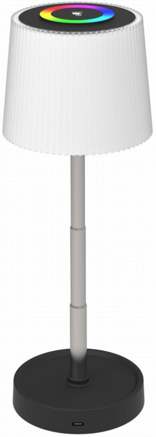 LED RGBW prigušiva dodirna spoljašnja punjiva stolna lampa LED/2W/5V IP44 1200 mAh siva