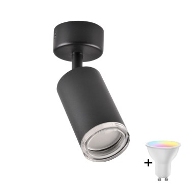 LED RGBW prigušiva kupatilska spot svetiljka TURYN 1xGU10/6,5W/230V 2700-6500K Wi-Fi IP44 crna