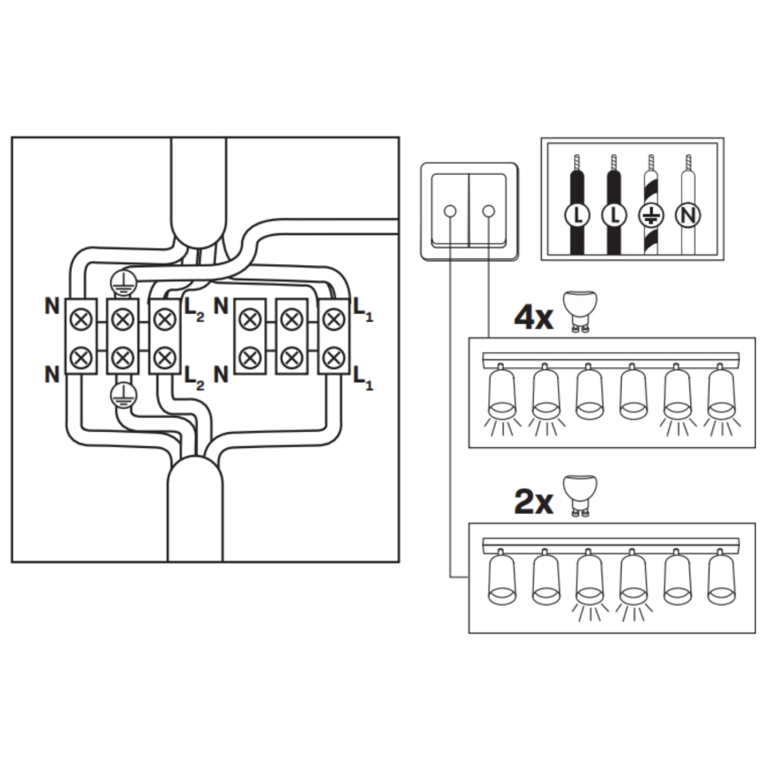 LED RGBW prigušiva kupatilska spot svetiljka TURYN 6xGU10/6,5W/230V 2700-6500K Wi-Fi IP44 bela