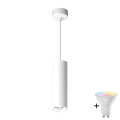 LED RGBW prigušiva kupatilska svetiljka na sajli TURYN 1xGU10/6,5W/230V 2700-6500K Wi-Fi IP44 bela