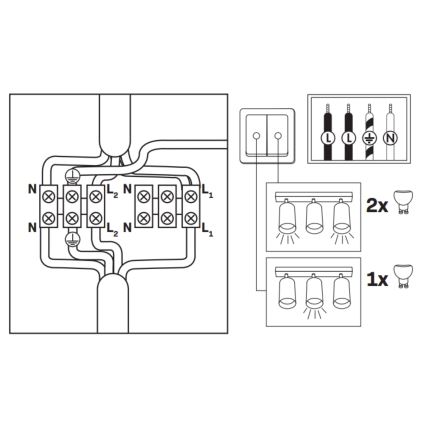LED RGBW prigušiva kupatilsko spot svetlo TURYN 3xGU10/6,5W/230V 2700-6500K Wi-Fi IP44 crna