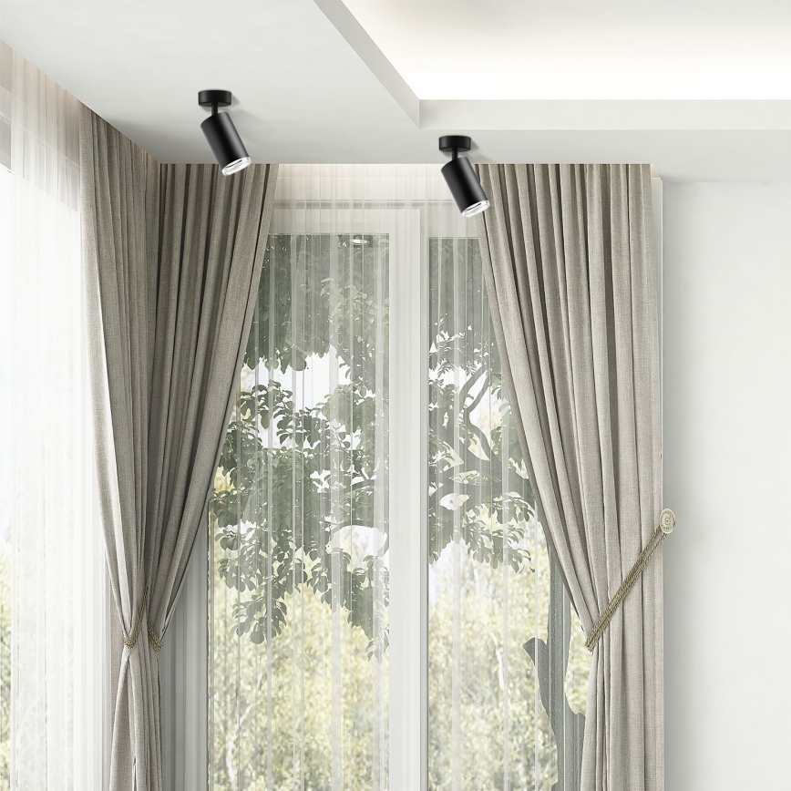 LED RGBW prigušiva kupatilska spot svetiljka TURYN 1xGU10/6,5W/230V 2700-6500K Wi-Fi IP44 crna