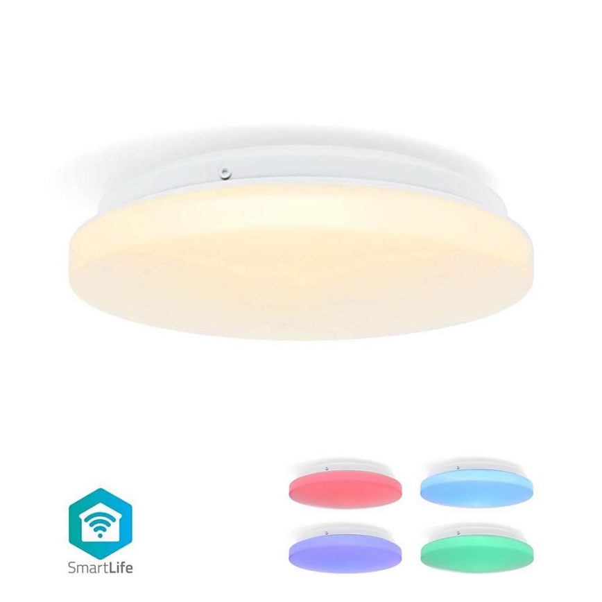 LED RGBW Prigušiva plafonjera za kupatilo SmartLife LED/18W/230V 2700-6500K IP44 Wi-Fi Tuya