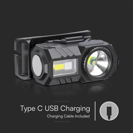 LED RGBW Prigušiva punjiva čeona lampa USB LED/3W/5V IP43 190 Im 24 h 750 mAh