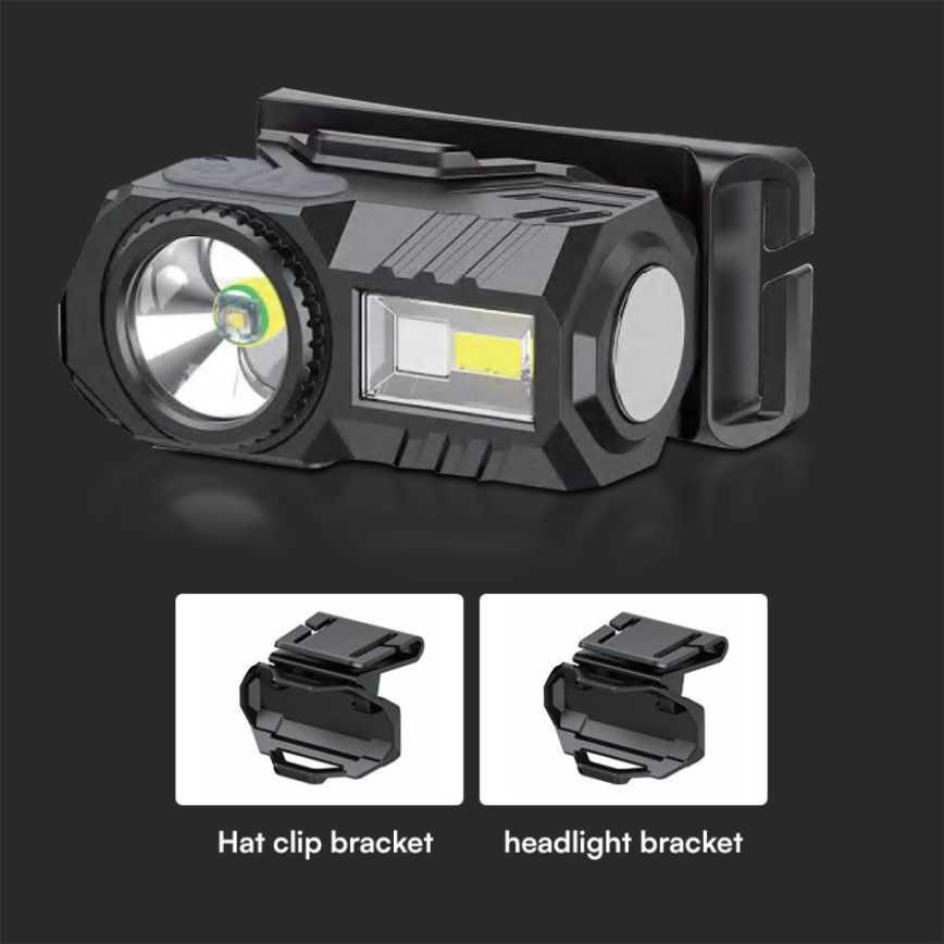 LED RGBW Prigušiva punjiva čeona lampa USB LED/3W/5V IP43 190 Im 24 h 750 mAh