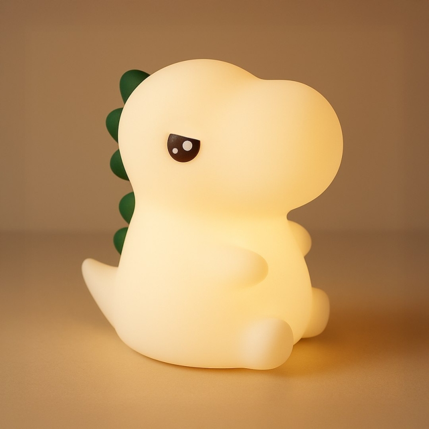 LED RGBW prigušiva punjiva dodirna dečja noćna lampa DINO LED/1W/5V 1200 mAh