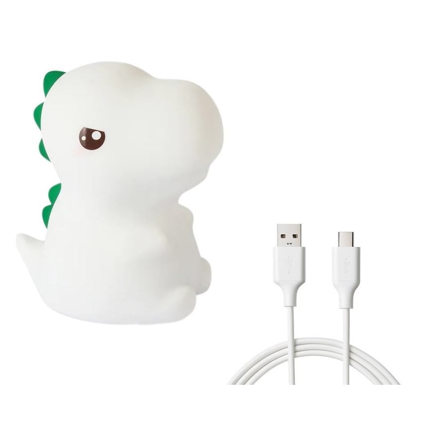 LED RGBW prigušiva punjiva dodirna dečja noćna lampa DINO LED/1W/5V 1200 mAh