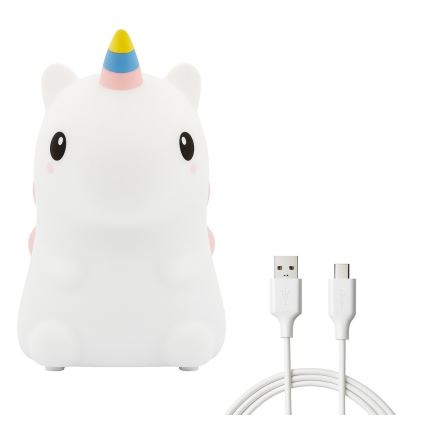 LED RGBW prigušiva punjivo dečje dodirno noćno svetlo UNICORN LED/1W/5V 1200 mAh