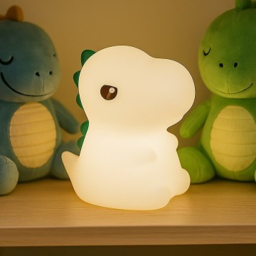 LED RGBW prigušiva punjiva dodirna dečja noćna lampa DINO LED/1W/5V 1200 mAh