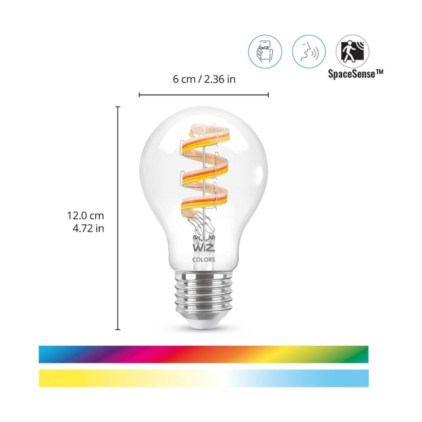 LED RGBW Prigušiva sijalica A60 E27/6,3W/230V 2200-6500K Wi-Fi - WiZ