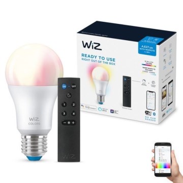 LED RGBW Prigušiva sijalica A60 E27/8,5W/230V 2200-6500K  CRI 90 Wi-Fi + Daljinski upravljač - WiZ