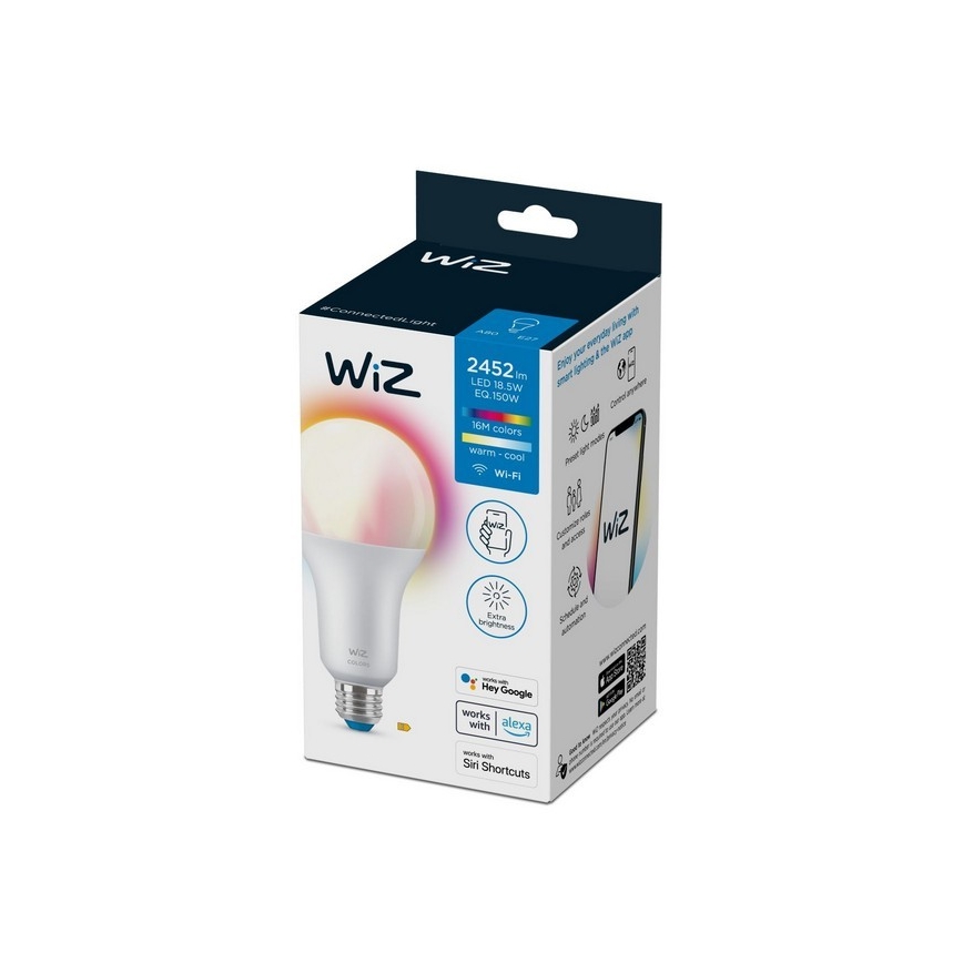 LED RGBW Prigušiva sijalica A80 E27/18,5W/230V 2200-6500K CRI 90 Wi-Fi - WiZ