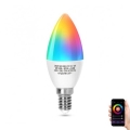LED RGBW Prigušiva sijalica C37 E14/5W/230V 3000-6500K Wi-Fi - Aigostar