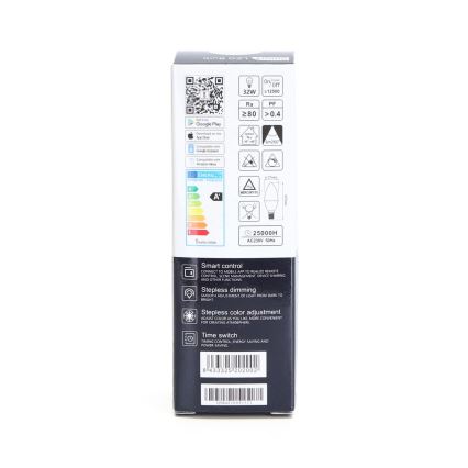 LED RGBW Prigušiva sijalica C37 E14/5W/230V 3000-6500K Wi-Fi - Aigostar