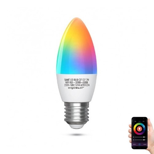 LED RGBW Prigušiva sijalica C37 E27/7W/230V 3000-6500K Wi-Fi - Aigostar