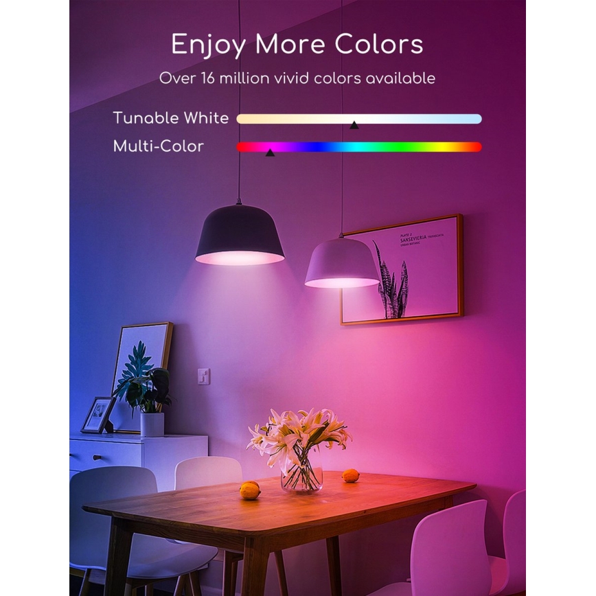 LED RGBW Prigušiva sijalica C37 E27/7W/230V 3000-6500K Wi-Fi - Aigostar