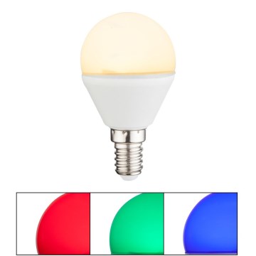 LED RGBW Prigušiva sijalica E14/4,9W/230V 2700K + Daljinski upravljač - Globo