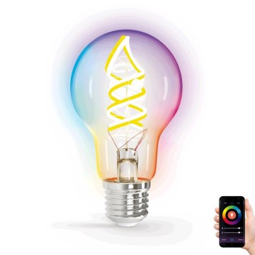 LED RGBW Prigušiva sijalica FILAMENT A60 E27/4,9W/230V 2700K Wi-Fi - Aigostar