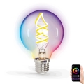 LED RGBW Prigušiva sijalica FILAMENT G80 E27/4,9W/230V 2700K Wi-Fi - Aigostar