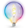 LED RGBW Prigušiva sijalica FILAMENT MESH Smart G125 E27/4,9W/230V 2700K - Aigostar