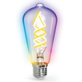 LED RGBW Prigušiva sijalica FILAMENT MESH Smart ST64 E27/4,9W/230V 2700-6500K - Aigostar