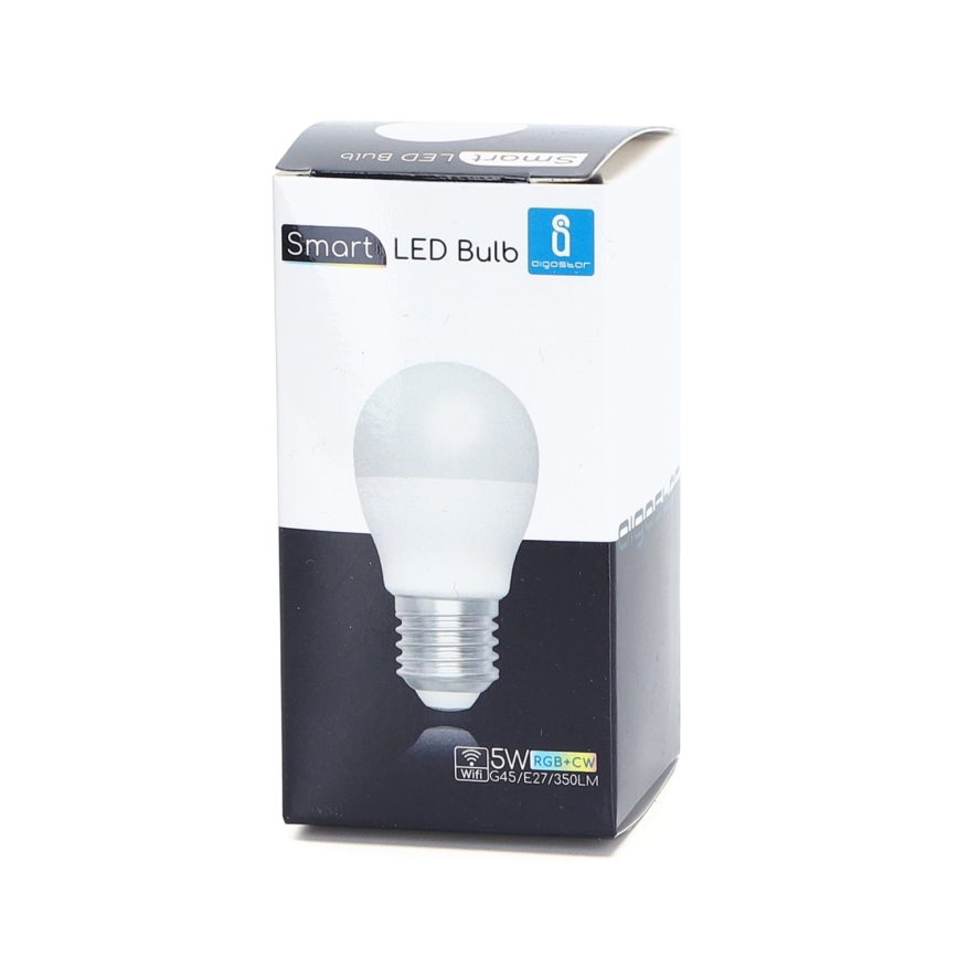 LED RGBW Prigušiva sijalica G45 E27/5W/230V 3000-6500K Wi-Fi - Aigostar