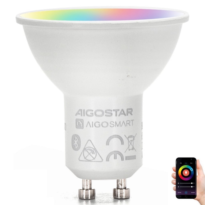 LED RGBW Prigušiva sijalica GU10/4,9W/230V 2700-6500K - Aigostar