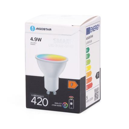 LED RGBW Prigušiva sijalica GU10/4,9W/230V 2700-6500K Wi-Fi - Aigostar