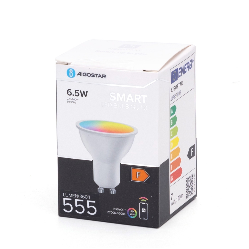 LED RGBW Prigušiva sijalica GU10/6,5W/230V 2700-6500K Wi-Fi - Aigostar