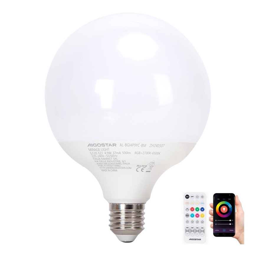 LED RGBW Prigušiva sijalica MESH G120 E27/4,9W/230V 2700-6500K + Daljinski upravljač - Aigostar