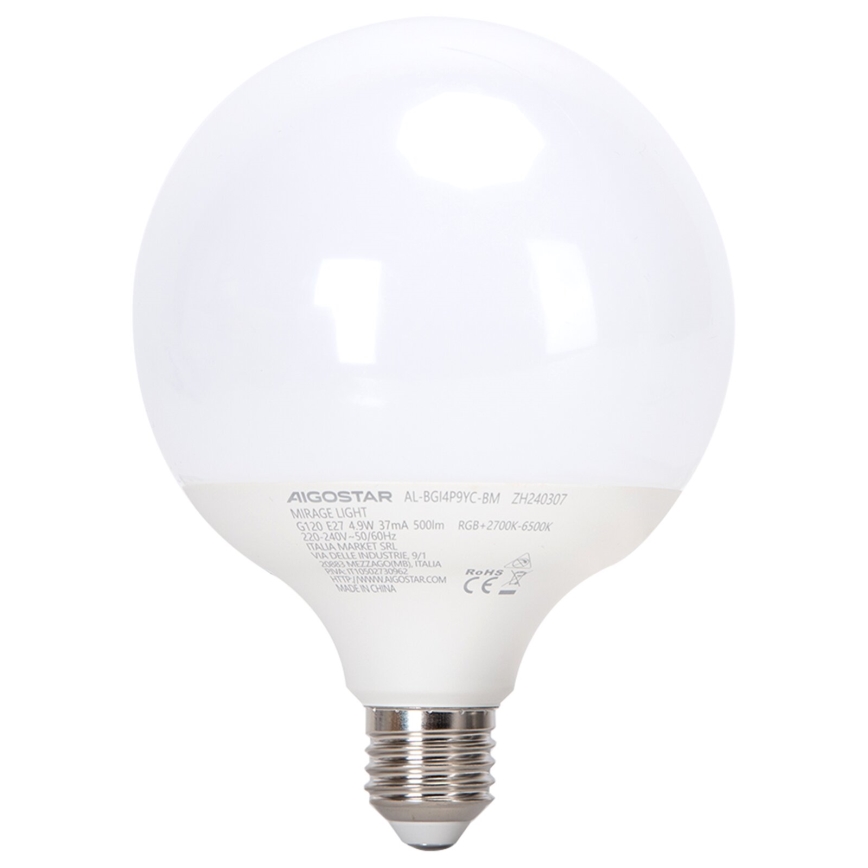 LED RGBW Prigušiva sijalica MESH G120 E27/4,9W/230V 2700-6500K + Daljinski upravljač - Aigostar