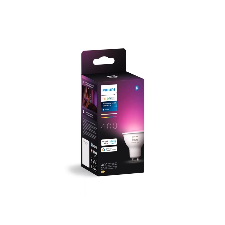 LED RGBW Prigušiva sijalica Philips Hue White And Color Ambiance GU10/4,2W/230V 2000-6500K