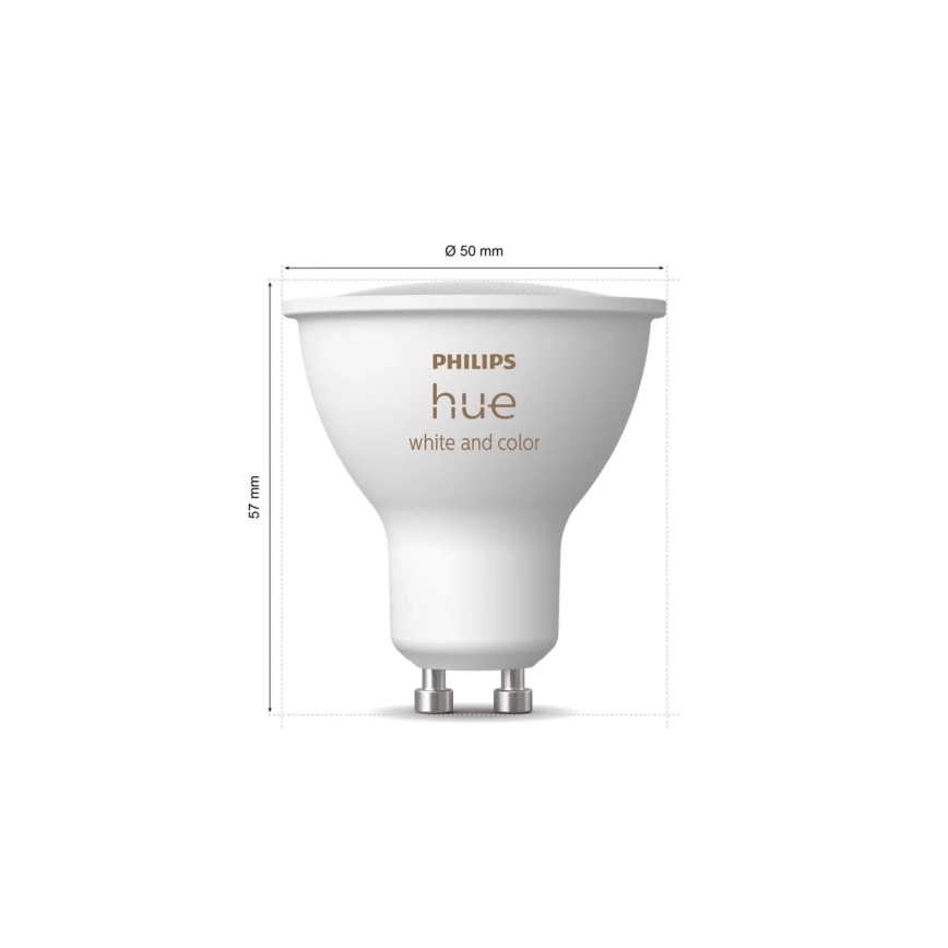 LED RGBW Prigušiva sijalica Philips Hue White And Color Ambiance GU10/4,2W/230V 2000-6500K