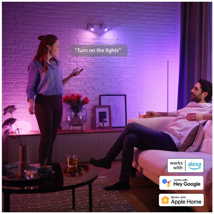 LED RGBW Prigušiva sijalica Philips Hue White And Color Ambiance GU5,3/MR16/6,3W/12V 2000-6500K