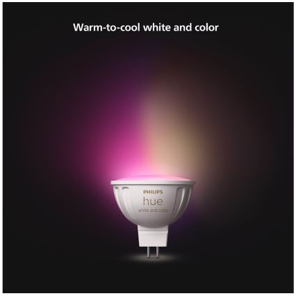 LED RGBW Prigušiva sijalica Philips Hue White And Color Ambiance GU5,3/MR16/6,3W/12V 2000-6500K