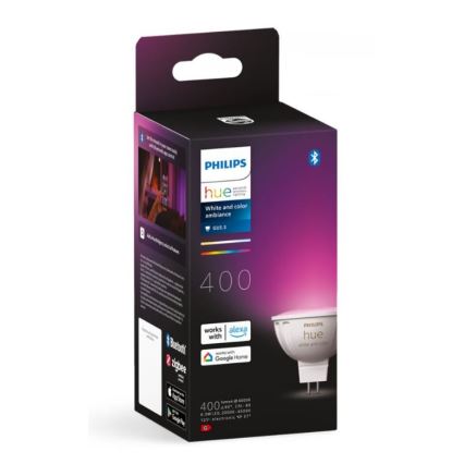 LED RGBW Prigušiva sijalica Philips Hue White And Color Ambiance GU5,3/MR16/6,3W/12V 2000-6500K