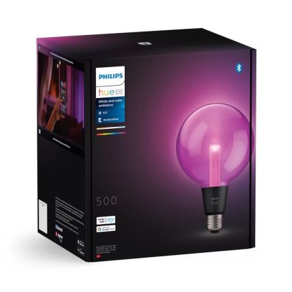 LED RGBW Prigušiva sijalica Philips Hue White And Color Ambiance G125 E27/6,8W/230V 2000-6500K
