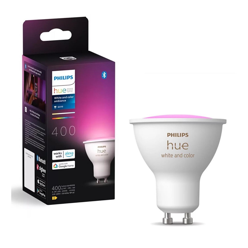 LED RGBW Prigušiva sijalica Philips Hue White And Color Ambiance GU10/4,2W/230V 2000-6500K