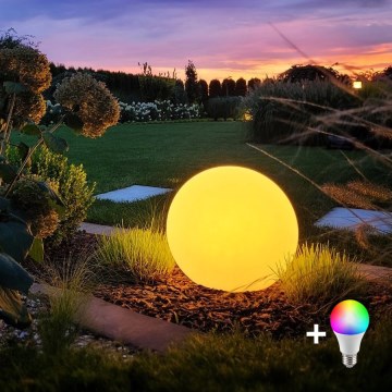 LED RGBW prigušiva spoljašnja lampa GLOBO 1xE27/9W/230V 2700-6500K prečnika 30 cm IP44 Wi-Fi
