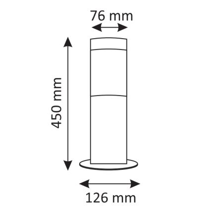 LED RGBW prigušiva spoljna lampa OSLO 1xE27/6,5W/230V 2700-6500K Wi-Fi 45 cm IP44 antracit