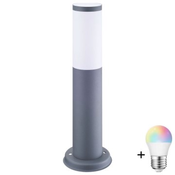 LED RGBW prigušiva spoljna lampa OSLO 1xE27/6,5W/230V 2700-6500K Wi-Fi 45 cm IP44 antracit