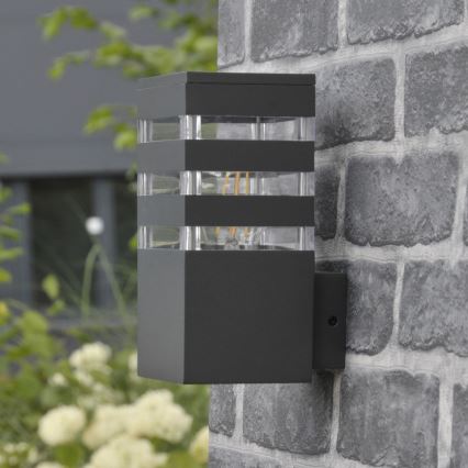 LED RGBW prigušiva spoljno zidno svetlo TEKSAS 1xE27/12W/230V 2700-6500K Wi-Fi IP44 antracit