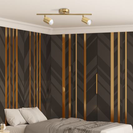 LED RGBW prigušiva spot svetlo GOLDI 2xGU10/6,5W/230V 2700-6500K Wi-Fi zlatna