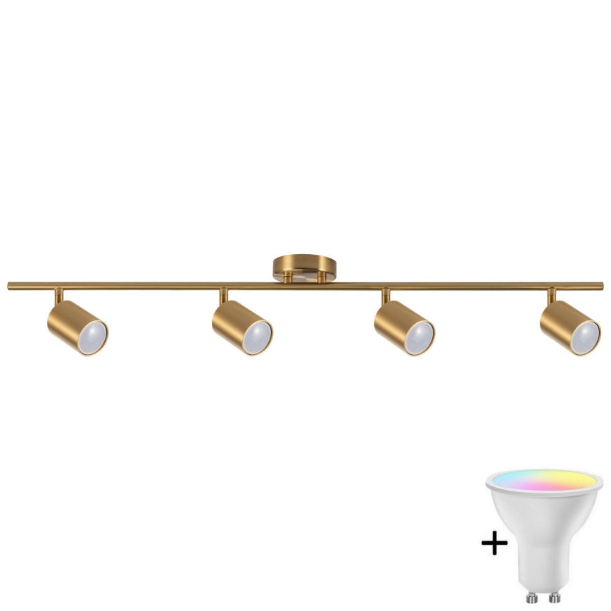 LED RGBW prigušiva spot svetiljka GOLDI 4xGU10/6,5W/230V 2700-6500K Wi-Fi zlatna