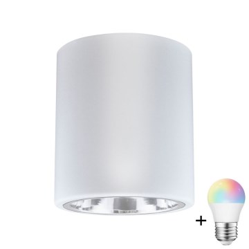 LED RGBW prigušiva spot svetiljka JUPITER 1xE27/6,5W/230V 2700-6500K Wi-Fi prečnik 13 cm bela