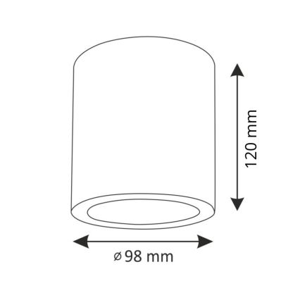 LED RGBW prigušiva spot svetiljka JUPITER 1xE27/6,5W/230V 2700-6500K Wi-Fi prečnik 9,8 cm crna