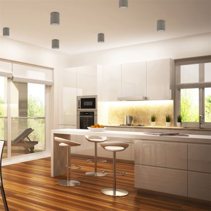 LED RGBW prigušiva spot svetiljka JUPITER 1xE27/6,5W/230V 2700-6500K Wi-Fi prečnik 9,8 cm siva