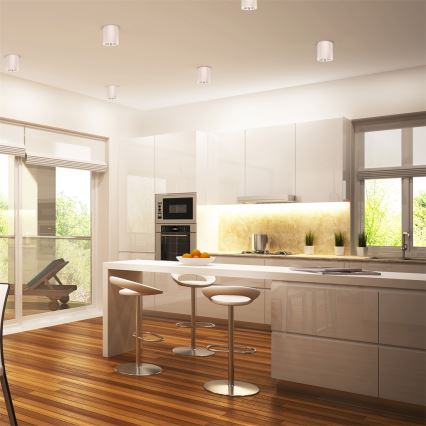 LED RGBW prigušiva spot svetiljka JUPITER 1xE27/6,5W/230V 2700-6500K Wi-Fi prečnik 13 cm bela